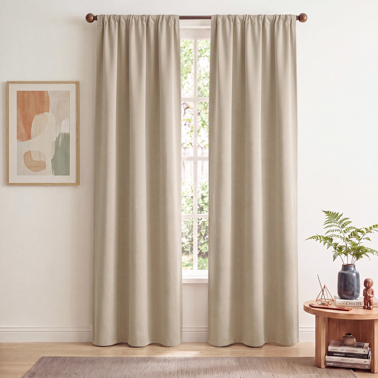TOPICK Blackout Curtains for Bedroom Thermal Insulated Drapes for Living Room Home Office Rod Pocket Curtains Set of 2 Panels Each