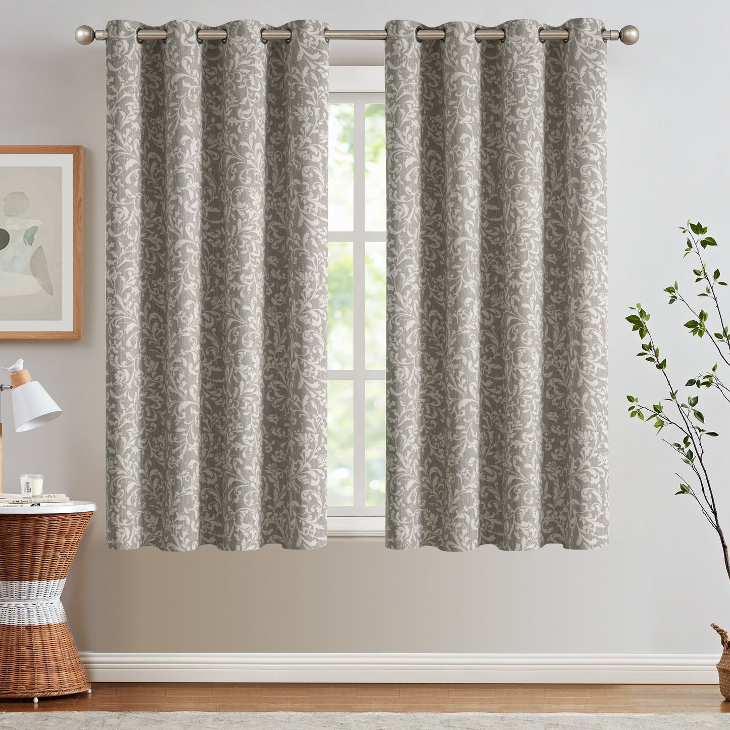 Curtainking Blackout Curtains for Bedroom Thermal Curtains Floral Patterned Living Room Vintage Country Curtain Long 2 Panels