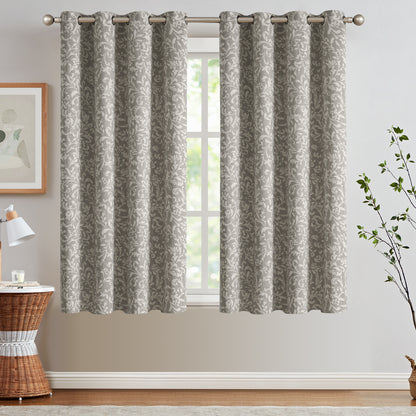 Curtainking Blackout Curtains for Bedroom Thermal Curtains Floral Patterned Living Room Vintage Country Curtain Long 2 Panels