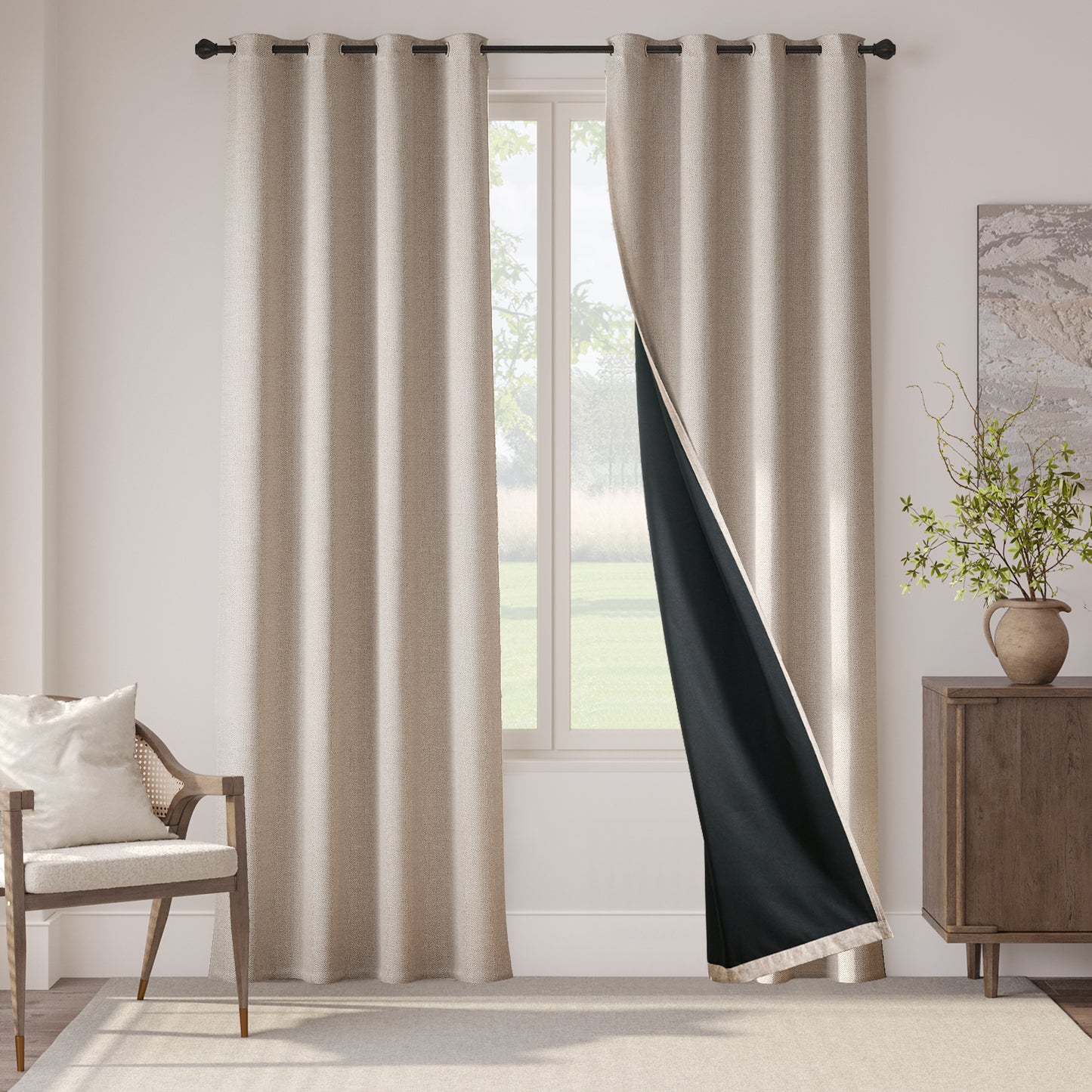 Curtainking Luxury Look Blackout Curtains Grommet Top 1 Panel