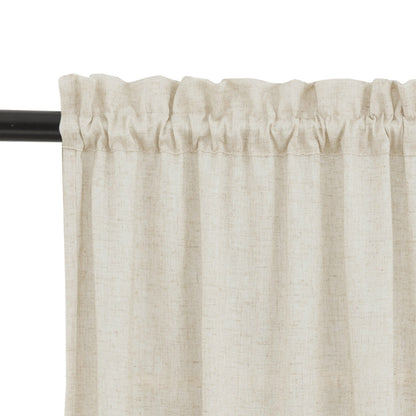 Curtainking Kitchen Curtains and Farmhouse Linen Semi Sheer Cafe Curtains 3-Piece Rod Pocket