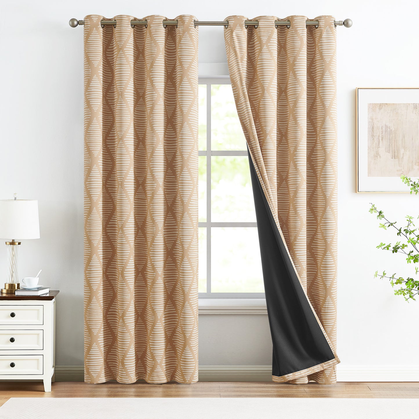 Curtainking Blackout Curtains Set of 2 with Grommet Thermal Insulation, Ideal for Living Room Bedroom Windows
