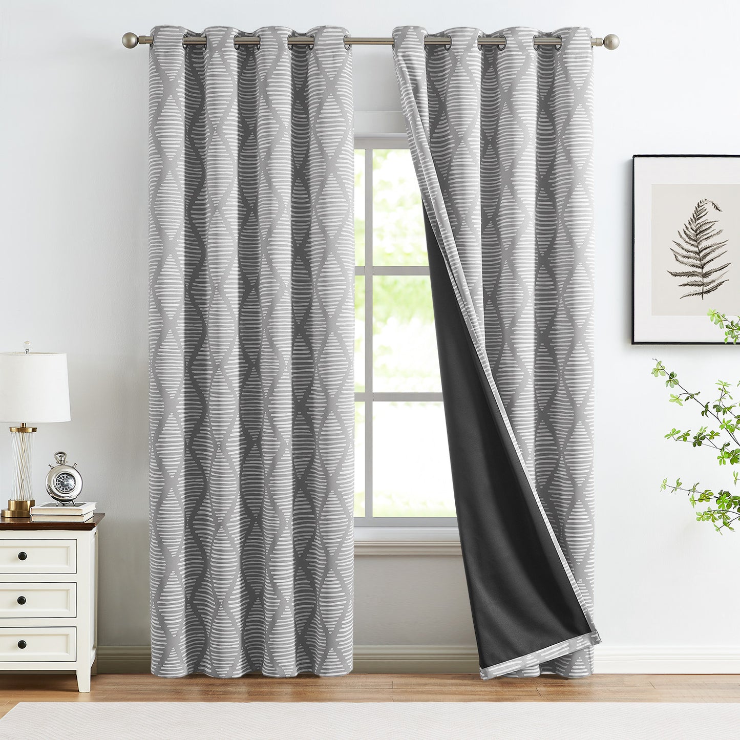 Curtainking Blackout Curtains Set of 2 with Grommet Thermal Insulation, Ideal for Living Room Bedroom Windows