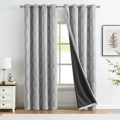 Curtainking Blackout Curtains Set of 2 with Grommet Thermal Insulation, Ideal for Living Room Bedroom Windows