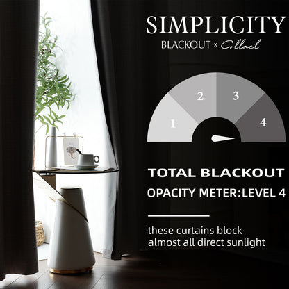 Curtainking Blackout Curtains Linen Textured Drapes for Bedroom Grommet 2 Panels