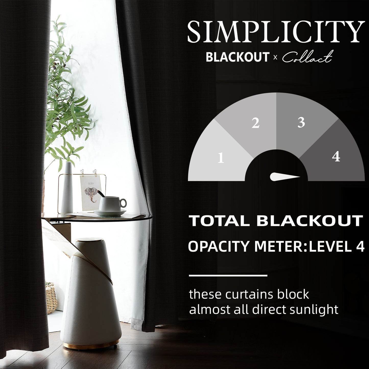 Curtainking Blackout Curtains Linen Textured Drapes for Bedroom Grommet 2 Panels