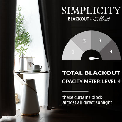 Curtainking Blackout Curtains Linen Textured Drapes for Bedroom Grommet 2 Panels