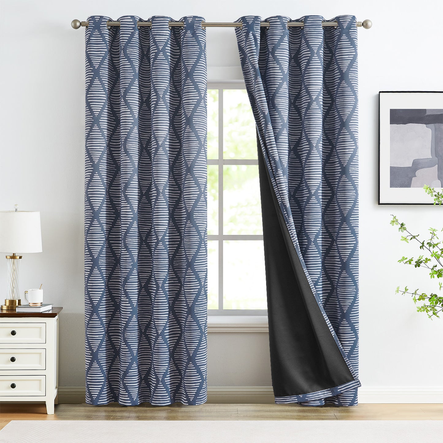 Curtainking Blackout Curtains Set of 2 with Grommet Thermal Insulation, Ideal for Living Room Bedroom Windows