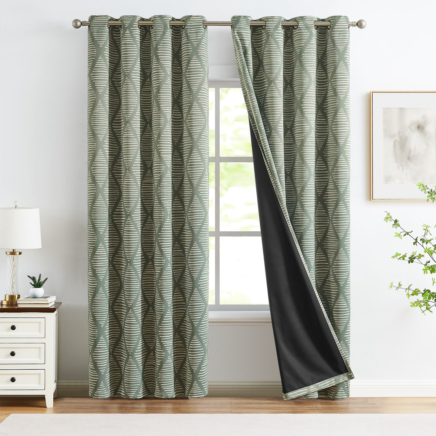 Curtainking Blackout Curtains Set of 2 with Grommet Thermal Insulation, Ideal for Living Room Bedroom Windows