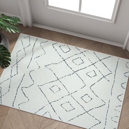 RUGKING Modern Area Rug Washable Rug Boho Carpet Non Slip Mat for Dinning Room Living Room Bedroom