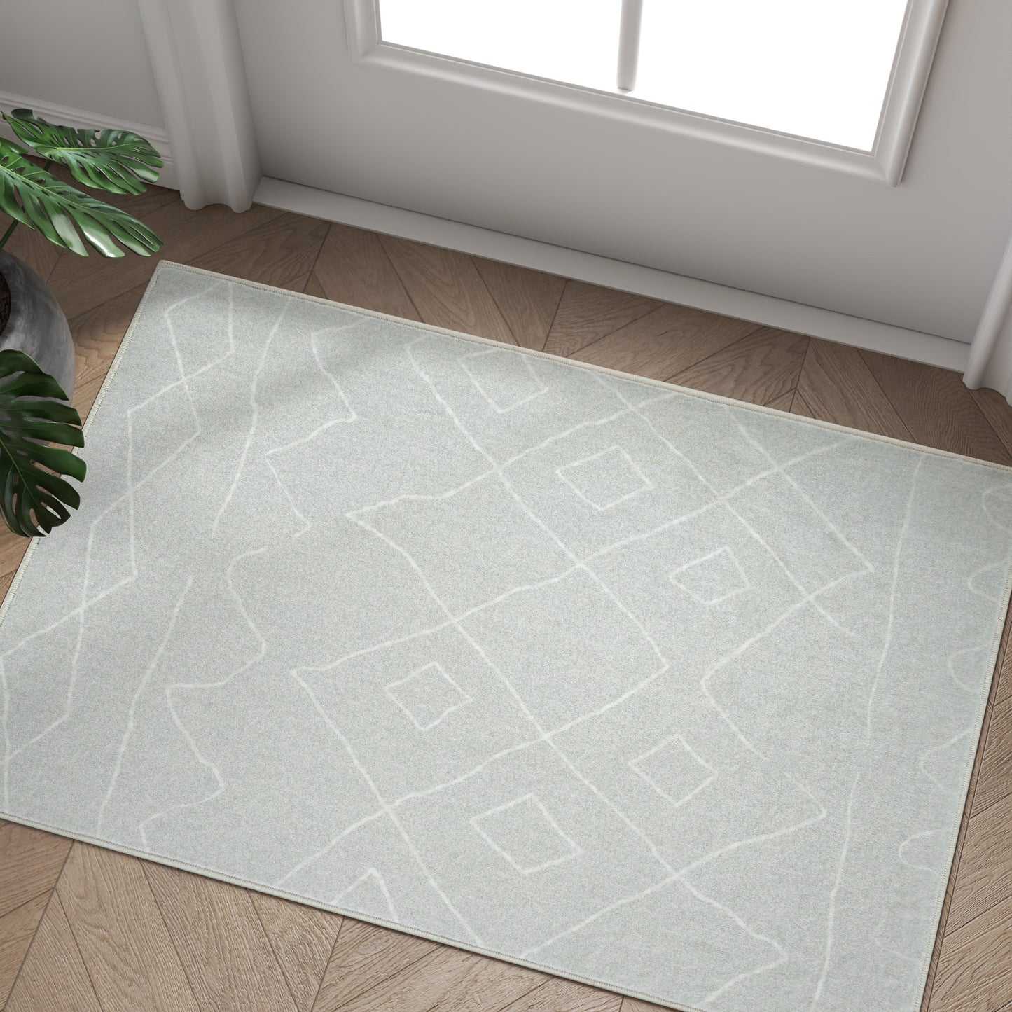 RUGKING Modern Area Rug Washable Rug Boho Carpet Non Slip Mat for Dinning Room Living Room Bedroom
