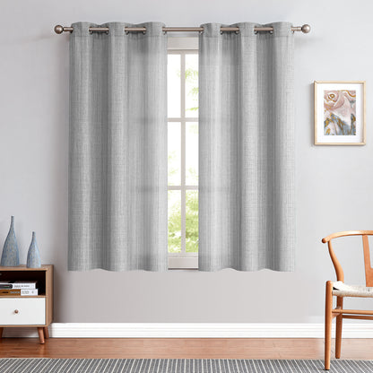 Curtainking Linen Textured Curtains Bedroom Living Room Window Curtain Set Light Filtering Drapes Grommet Top 2 Panels