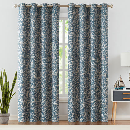 Curtainking Blackout Curtains for Bedroom Thermal Curtains Floral Patterned Living Room Vintage Country Curtain Long 2 Panels
