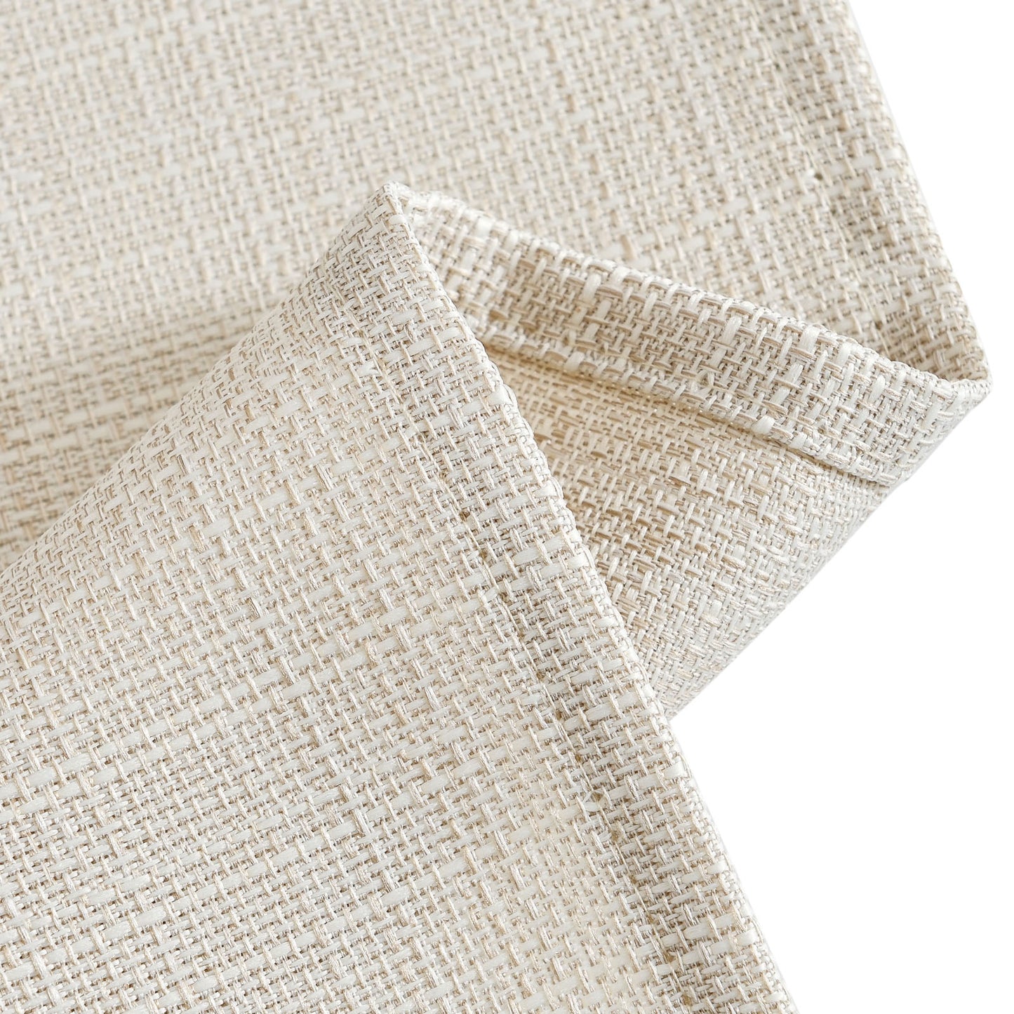 CURTAINKING Kitchen Curtains Linen Textured Cafe Curtains for Bathroom Farmhouse Light Filtering Tier Curtains Rod Pocket 2 Panels