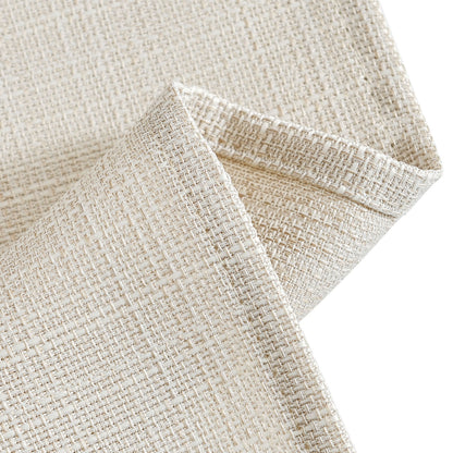 CURTAINKING Kitchen Curtains Linen Textured Cafe Curtains for Bathroom Farmhouse Light Filtering Tier Curtains Rod Pocket 2 Panels