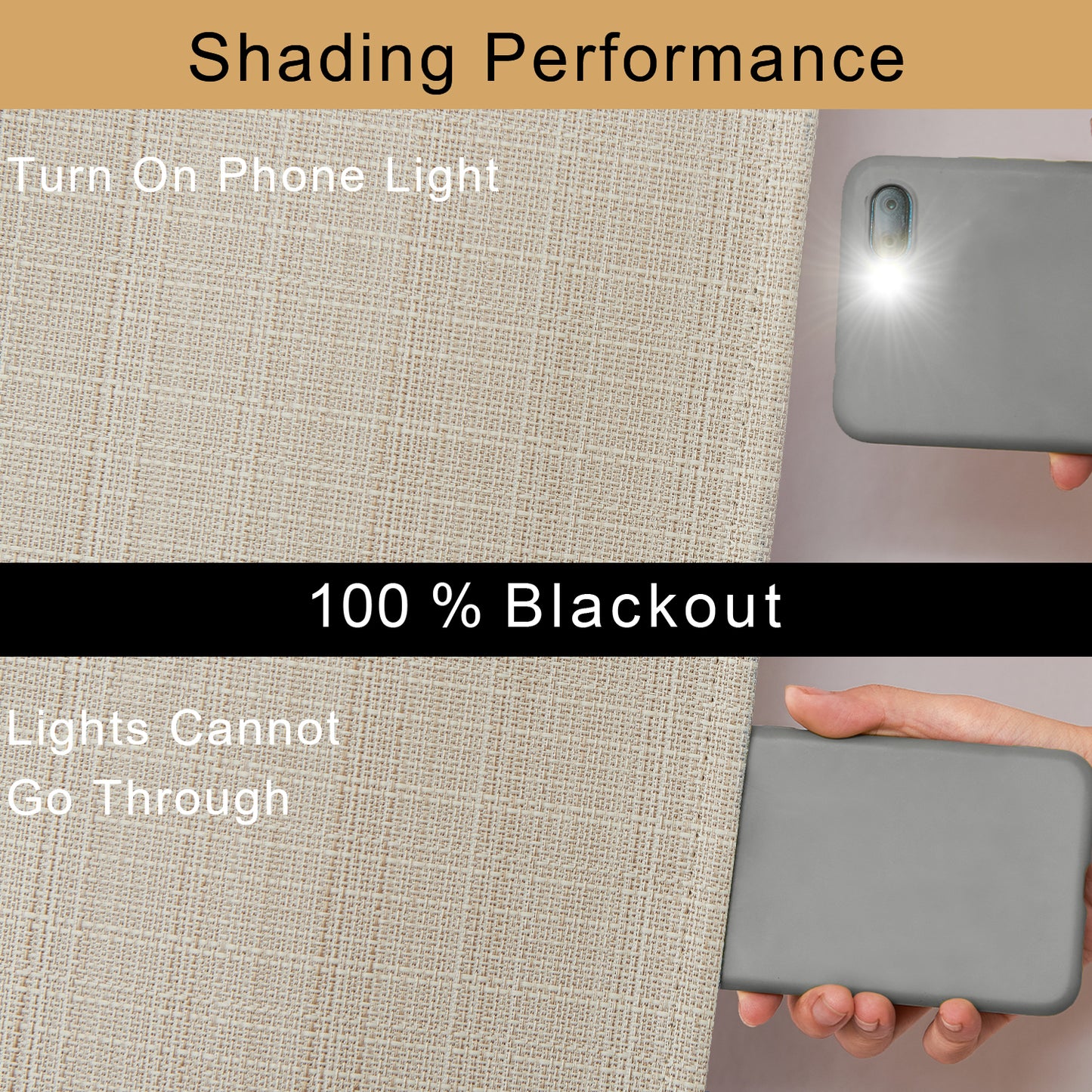 Curtainking Blackout Curtains Linen Textured Drapes for Bedroom Grommet 2 Panels