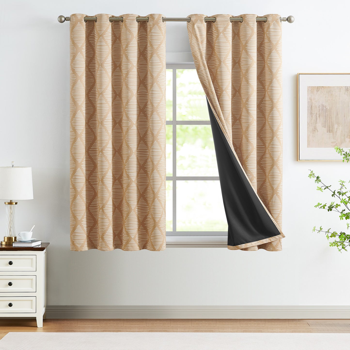 Curtainking Blackout Curtains Set of 2 with Grommet Thermal Insulation, Ideal for Living Room Bedroom Windows