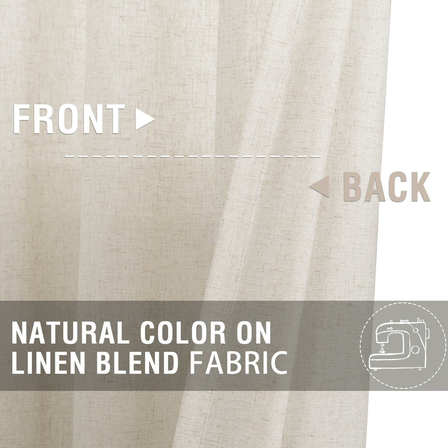 Curtainking Kitchen Curtains and Farmhouse Linen Semi Sheer Cafe Curtains 3-Piece Rod Pocket