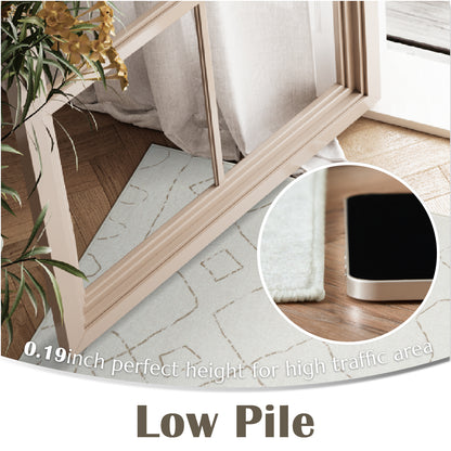 RUGKING Modern Area Rug Washable Rug Boho Carpet Non Slip Mat for Dinning Room Living Room Bedroom
