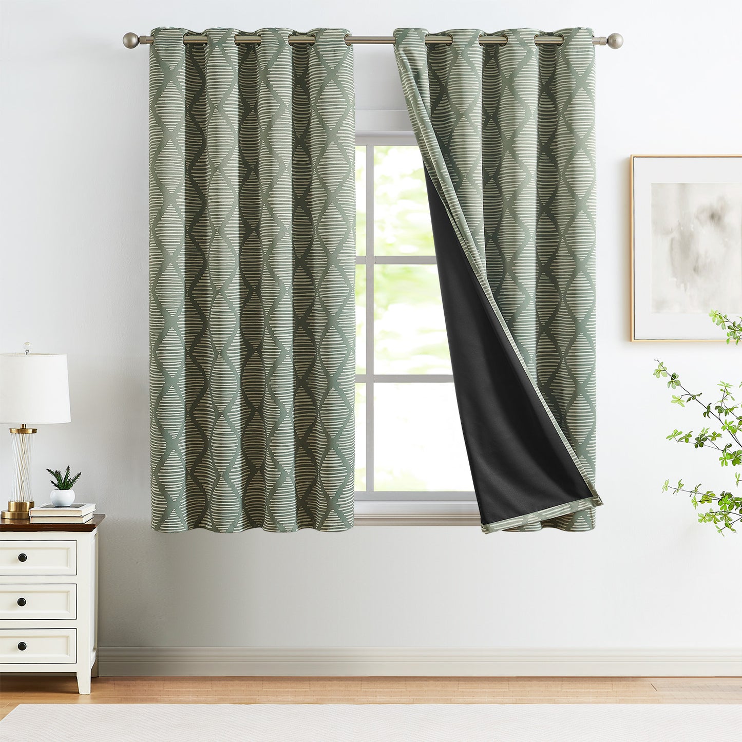Curtainking Blackout Curtains Set of 2 with Grommet Thermal Insulation, Ideal for Living Room Bedroom Windows