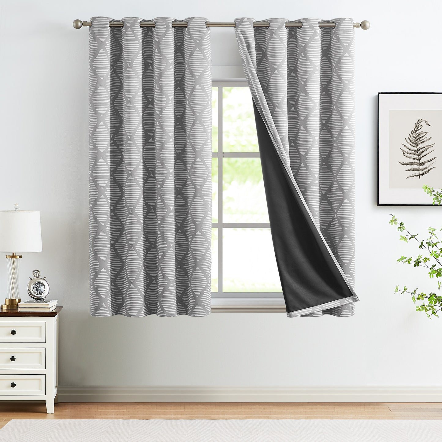 Curtainking Blackout Curtains Set of 2 with Grommet Thermal Insulation, Ideal for Living Room Bedroom Windows