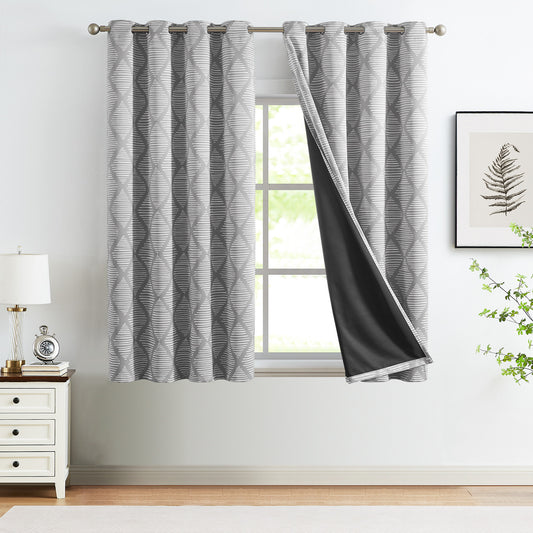 Curtainking Blackout Curtains Set of 2 with Grommet Thermal Insulation, Ideal for Living Room Bedroom Windows
