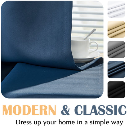 Curtainking Black out Curtain and Drapes Thermal Insulated Grommet Curtains for Living Room 2 Panels