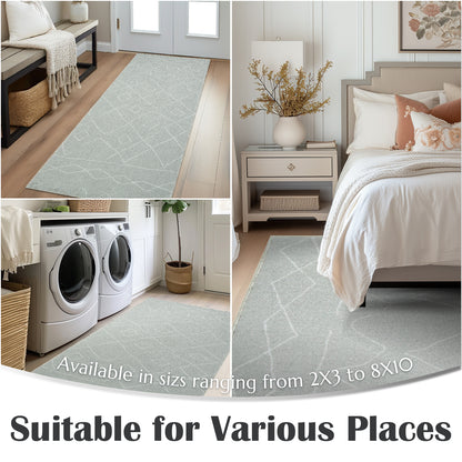 RUGKING Modern Area Rug Washable Rug Boho Carpet Non Slip Mat for Dinning Room Living Room Bedroom