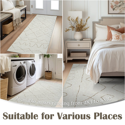RUGKING Modern Area Rug Washable Rug Boho Carpet Non Slip Mat for Dinning Room Living Room Bedroom
