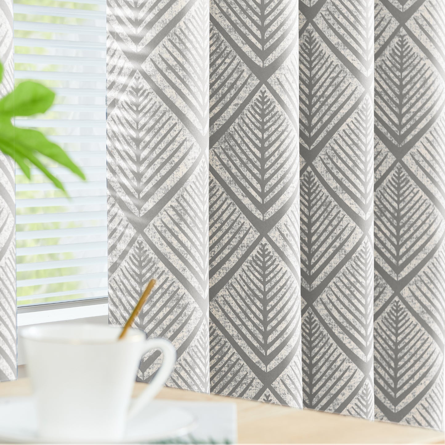 Curtainking Blackout Curtains Geometric Pattern Window Curtains for Living Room Darkening Bedroom Thermal Grommet Curtains set of 2