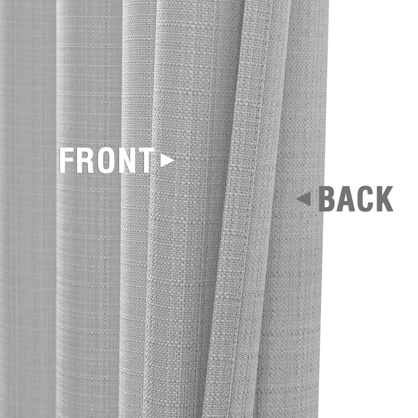 2 Pack Linen Textured Curtains Bedroom Living Room Window Curtain Set Light Filtering Drapes Grommet Top 2 Panels