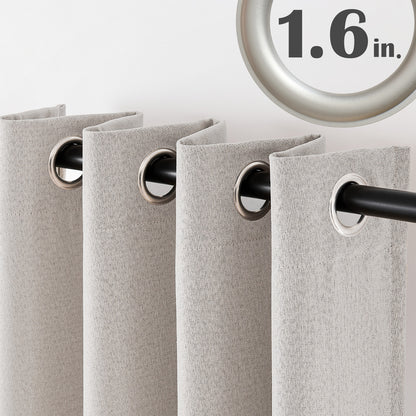 CURTAINKING Linen Texture Curtains Drapes Bedroom Living Room Thermal Insulated Window Treatment Grommet Top 2 Panels