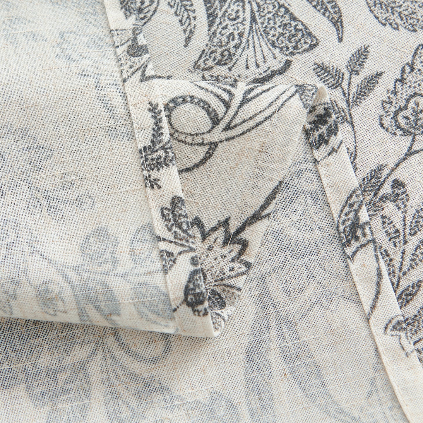 Curtainking Linen Kitchen Curtains Farmhouse Floral Print Rod Pocket Curtains Cafe Curtains Small Window Curtains 2 Panels