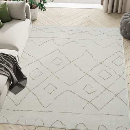 RUGKING Modern Area Rug Washable Rug Boho Carpet Non Slip Mat for Dinning Room Living Room Bedroom