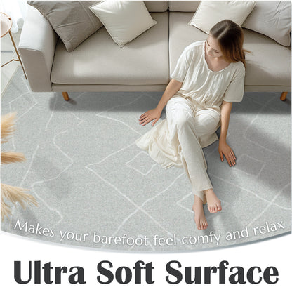 RUGKING Modern Area Rug Washable Rug Boho Carpet Non Slip Mat for Dinning Room Living Room Bedroom