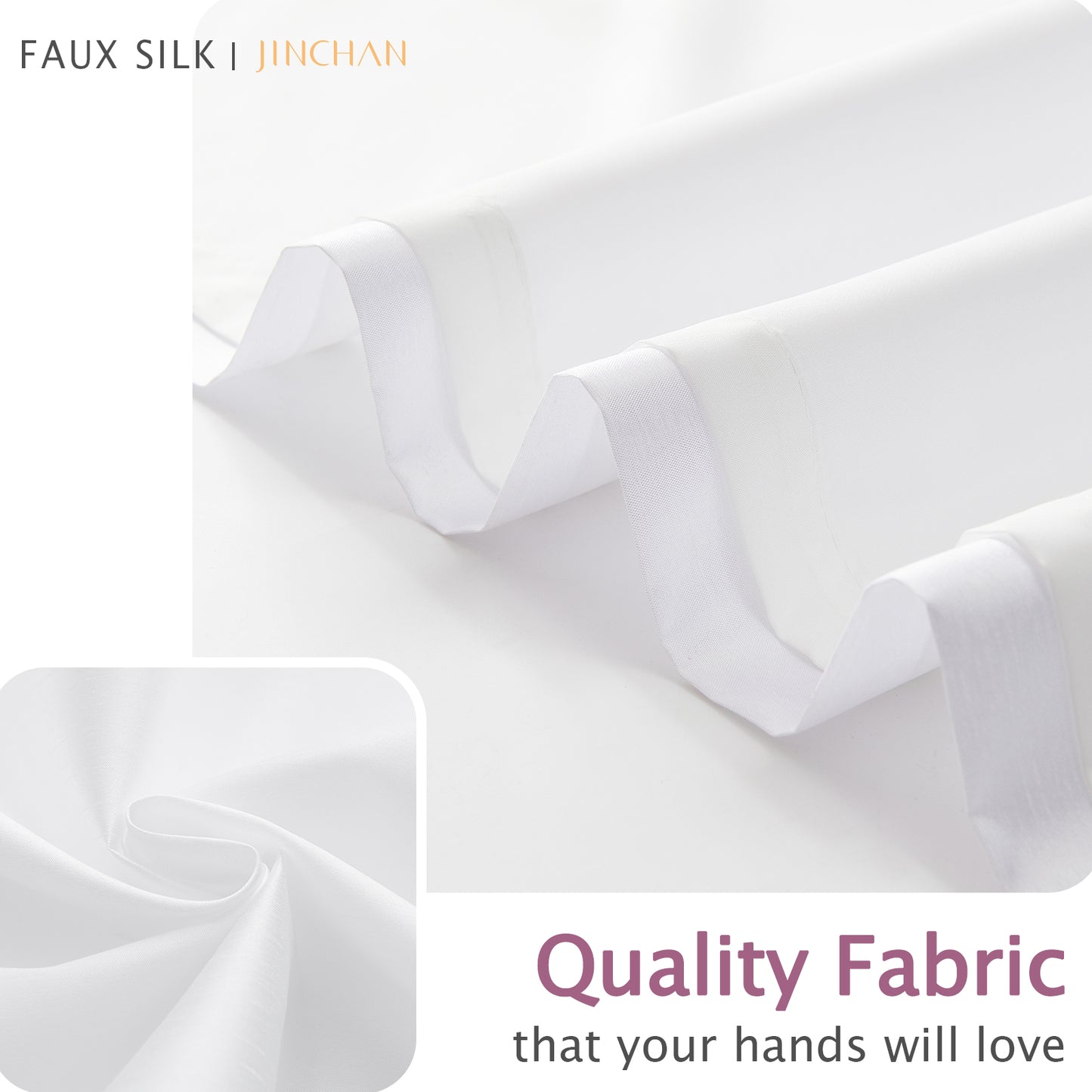Curtainking Living Room Curtains Faux Silk Dupioni Curtains Light Filtering Curtains Rod Pocket Set 2 Panels