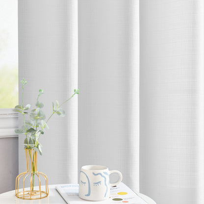 Curtainking Blackout Curtains Linen Textured Drapes for Bedroom Grommet 2 Panels