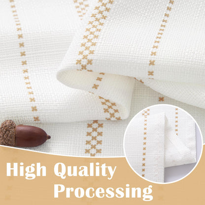 Curtainking Cafe Curtains Small Window Curtains Light Filtering Curtains 2 Panels of Boho Striped Kitchen Curtains for Half Windows