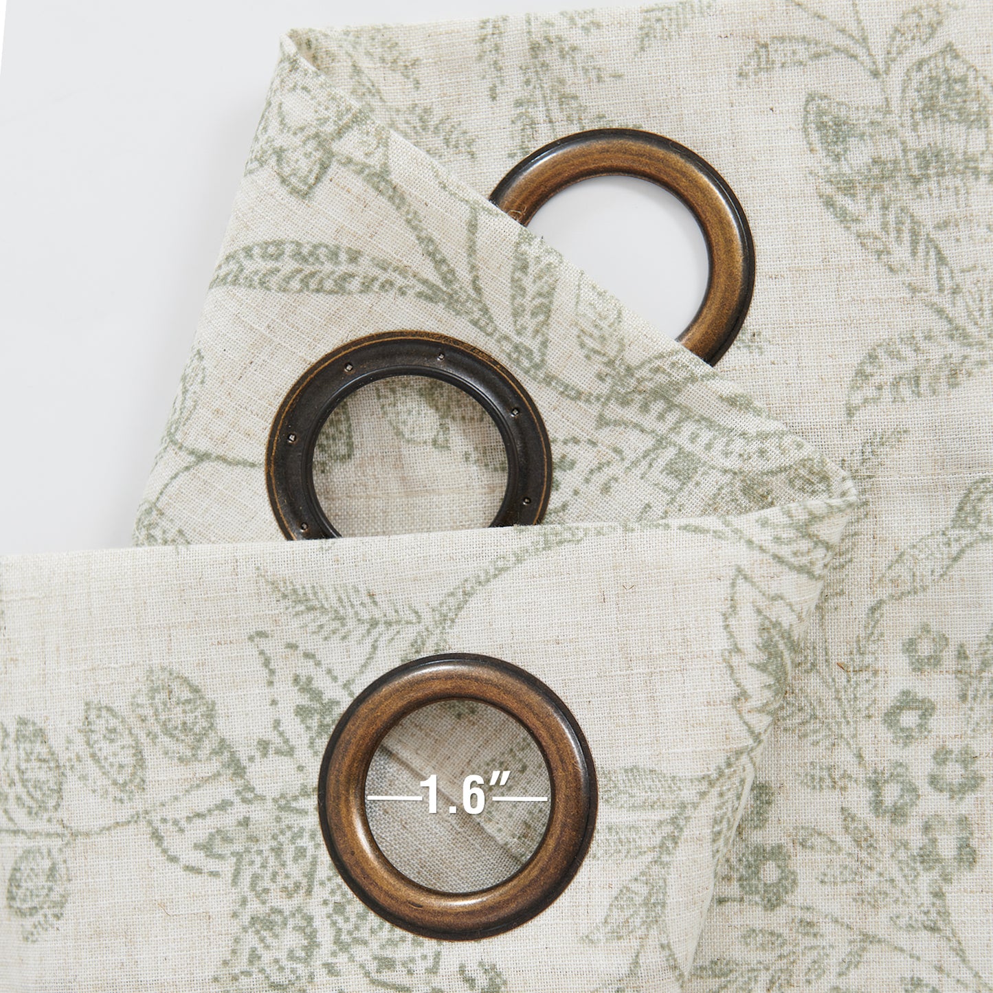 Curtainking Floral Curtains Linen Farmhouse Curtains for Living Room Country Curtains Grommet Top Semi Sheer Curtains Light Filtering 2 Panels