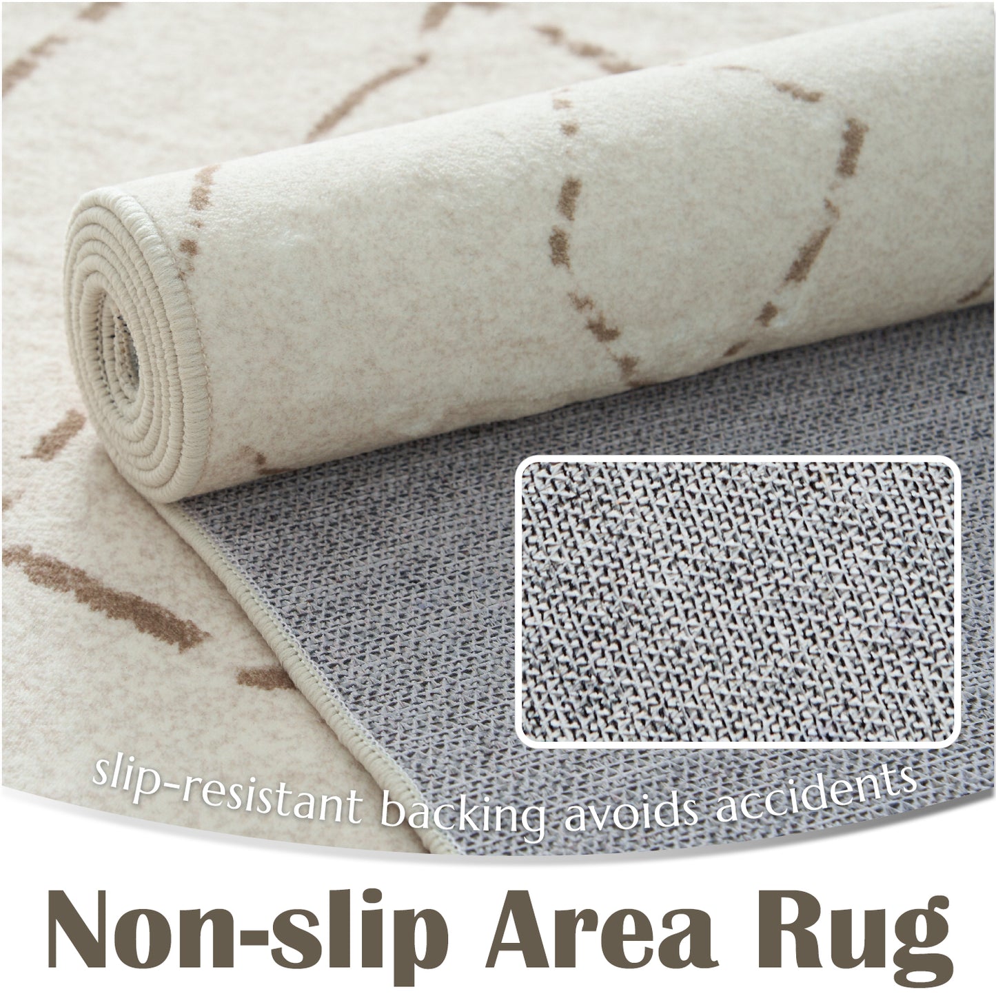 RUGKING Modern Area Rug Washable Rug Boho Carpet Non Slip Mat for Dinning Room Living Room Bedroom