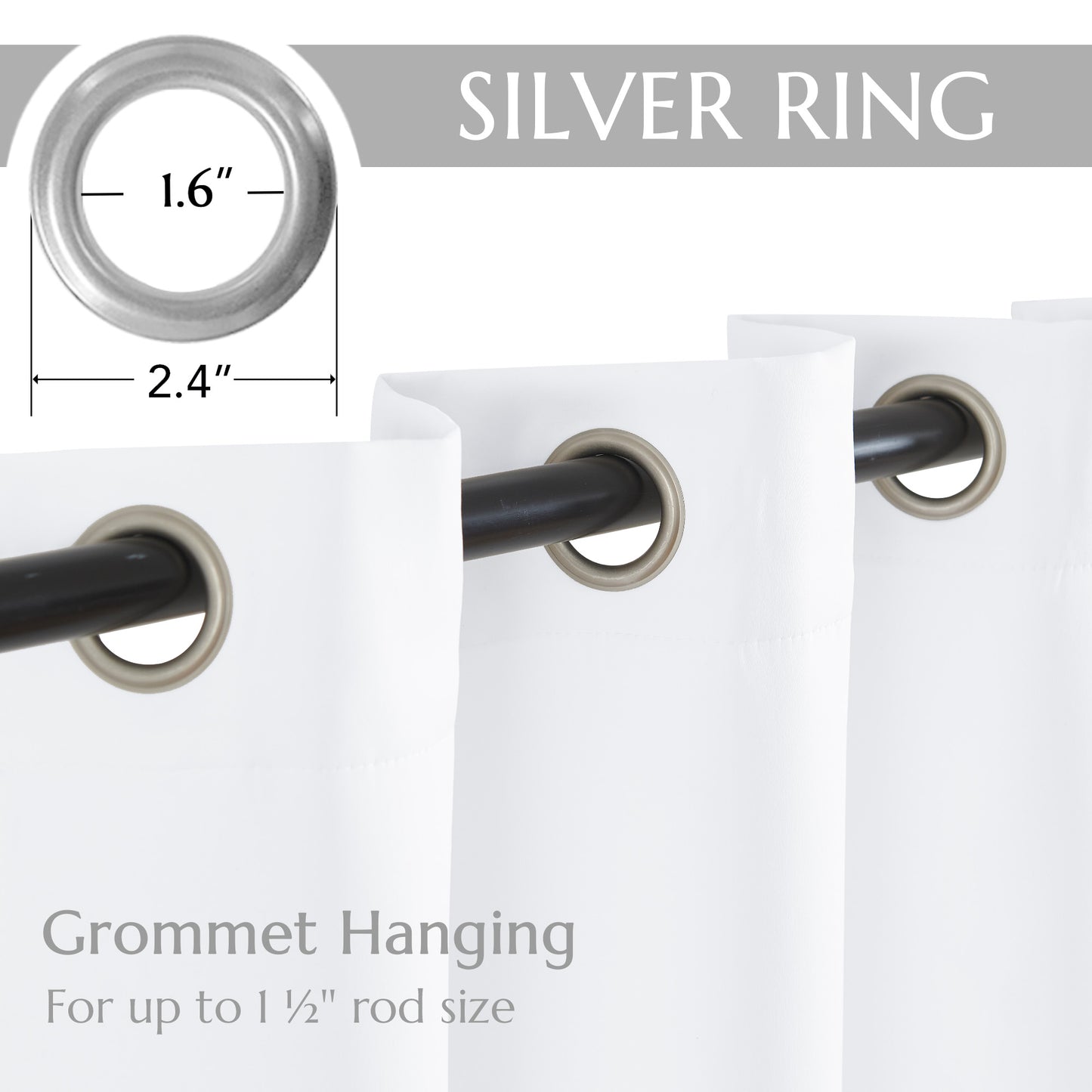 Curtainking Black out Curtain and Drapes Thermal Insulated Grommet Curtains for Living Room 2 Panels