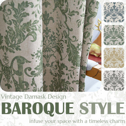 Curtainking Blackout Curtains for Bedroom Thermal Curtains Floral Patterned Living Room Vintage Country Curtain