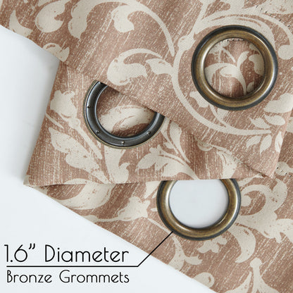 Curtainking Blackout Curtains for Bedroom Thermal Curtains Floral Patterned Living Room Vintage Country Curtain Long 2 Panels