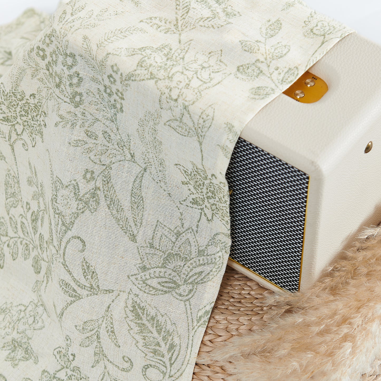 Curtainking Rod Pocket Valance Farmhouse Floral Printed Valance for Kitchen Filtering Small Curtain 1 Panel