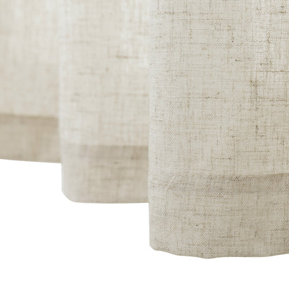 Curtainking Kitchen Curtains and Farmhouse Linen Semi Sheer Cafe Curtains 3-Piece Rod Pocket