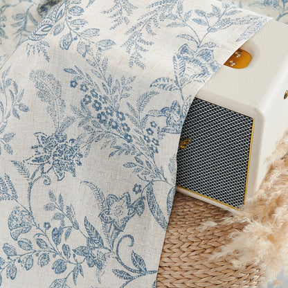 Curtainking Rod Pocket Valance Farmhouse Floral Printed Valance for Kitchen Filtering Small Curtain 1 Panel