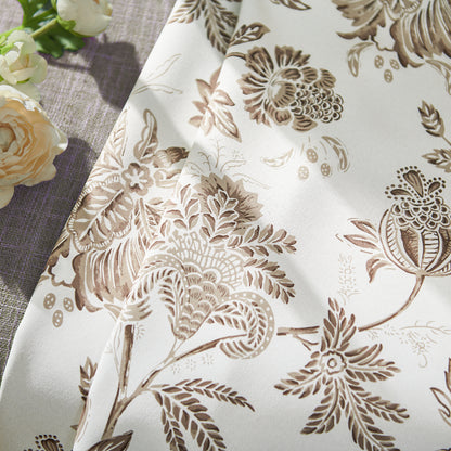 Curtainking Luxury Look Farmhouse Floral Print Rod Pocket Blackout Curtains 2 Panels