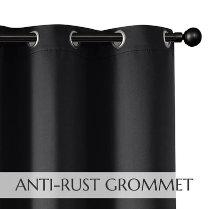 TOPICK Blackout Curtains Solid Grommet Drapes for Kitchen Bedroom Living Room 2 Panels