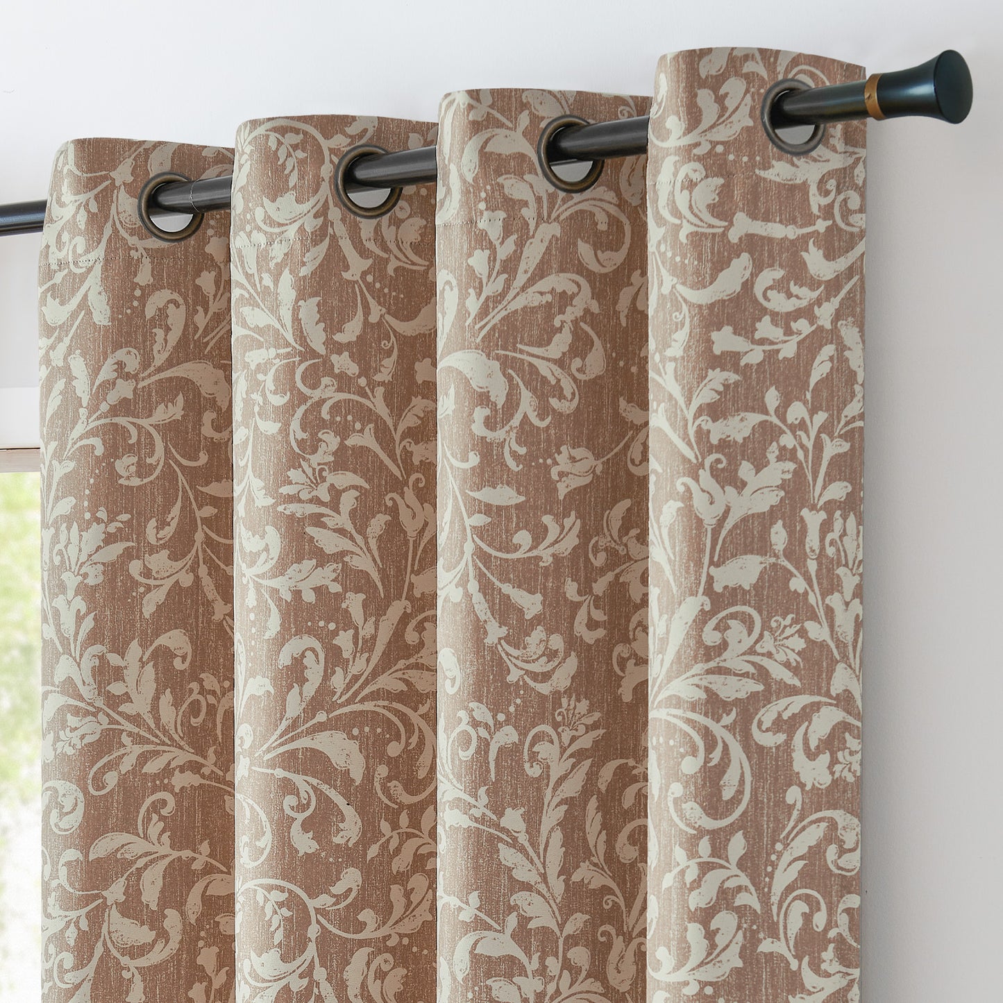 Curtainking Blackout Curtains for Bedroom Thermal Curtains Floral Patterned Living Room Vintage Country Curtain Long 2 Panels