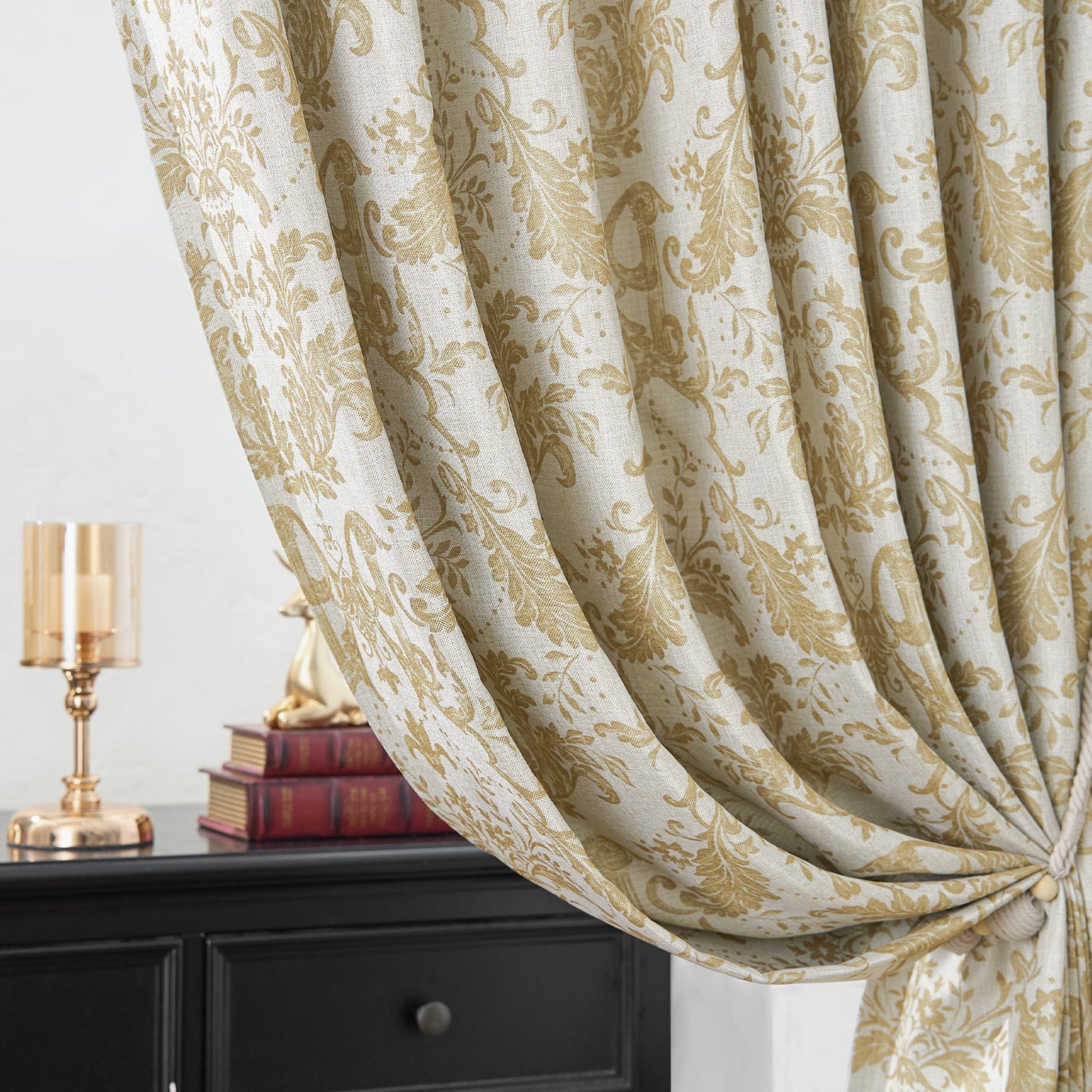 Curtainking Blackout Curtains for Bedroom Thermal Curtains Floral Patterned Living Room Vintage Country Curtain